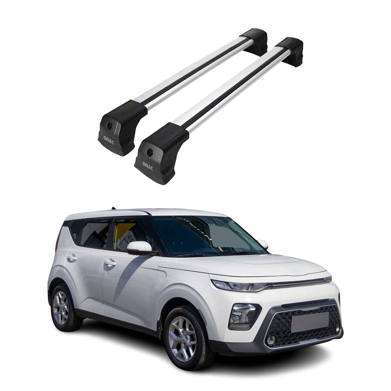 Portapacchi da tetto per Kia Soul 2019-2025, base portapacchi grigio alluminio 2x