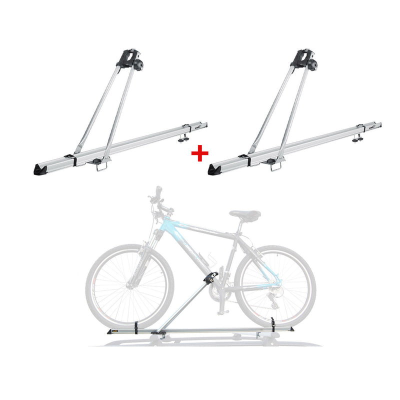 Portabici da tetto per 2 bici fino a 15 kg, portabici in alluminio