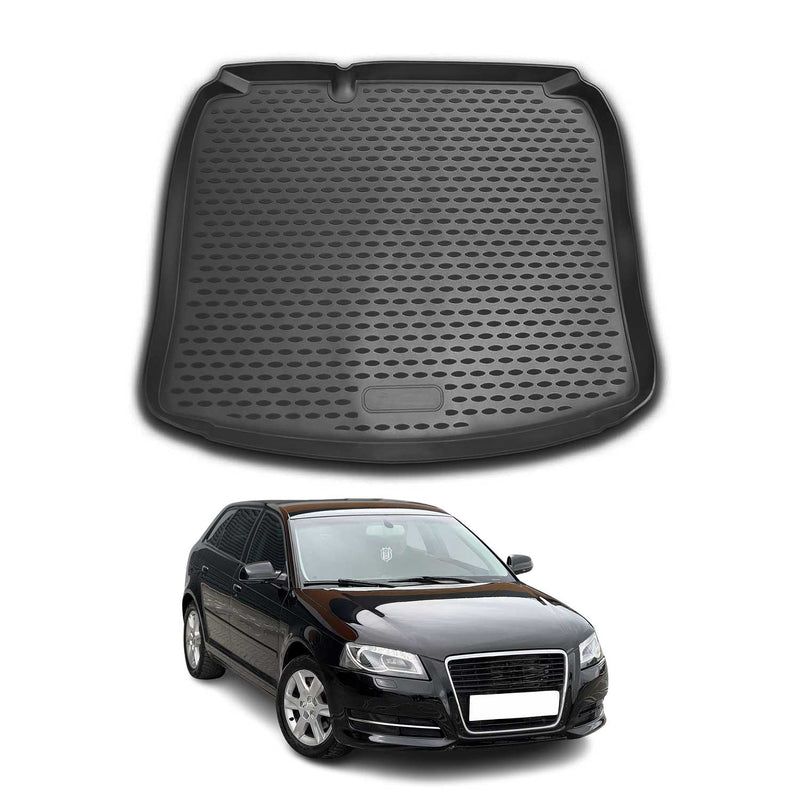 Tappetino per bagagliaio per Audi A3 8P1 8PA 2003-2013 in gomma TPE nero