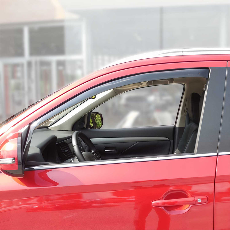 Deflettore antivento e antipioggia per Mitsubishi Outlander 2012-2025 acrilico scuro 2 pezzi