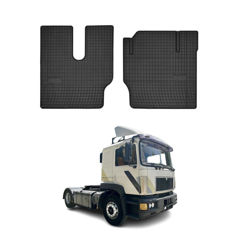 Tappetini in gomma neri per MAN F90 F F2000 1994-1998, 2 pezzi