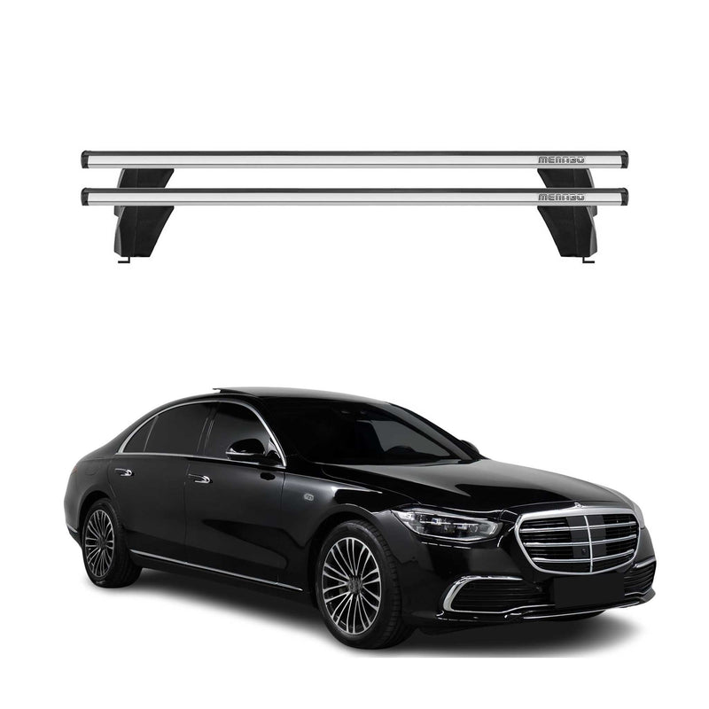 Menabo Dachträger Grundträger für Mercedes S Klasse W223 2020-2025 Alu Grau 2tlg