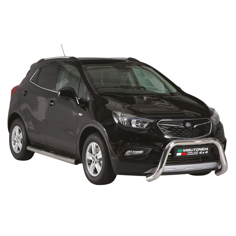 Protezione anteriore per Opel Mokka X 2016-2019 ø76mm acciaio argento