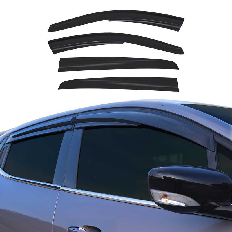 4 deflettori d'aria e deflettori antipioggia per Opel Astra G 1998-2005 in acrilico scuro
