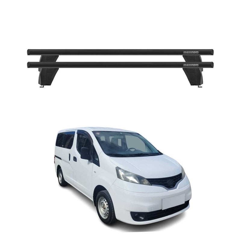 Barre trasversali portatutto Menabo per Nissan NV200 2009-2025 ABE alluminio nero
