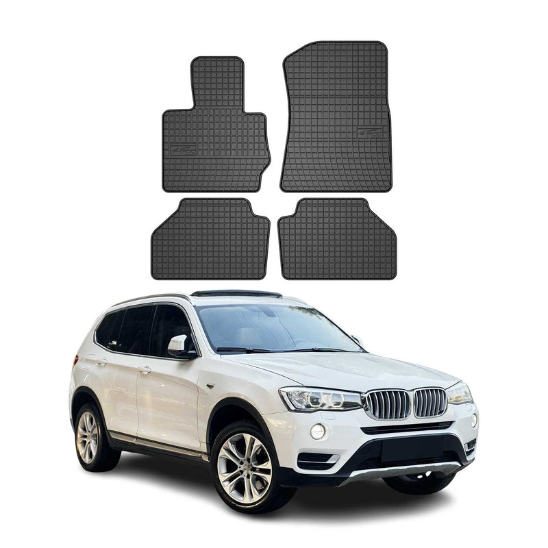 2010-2017 BMW X3 F25 Fußmatten Gummi Schwarz 4 tlg
