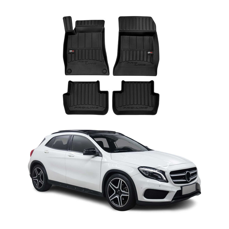 Tappetini Mercedes GLA X156 2013-2019 in TPE nero, 4 pezzi