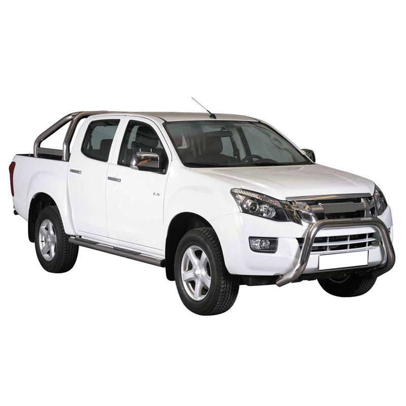 Protezione anteriore per Isuzu D-Max 2012-2019 ø76mm acciaio argento