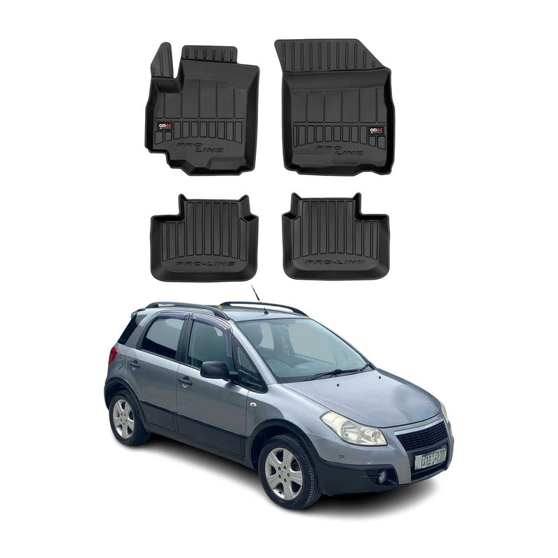 Tappetini Fiat Sedici 2005-2014 TPE Nero 4 pezzi