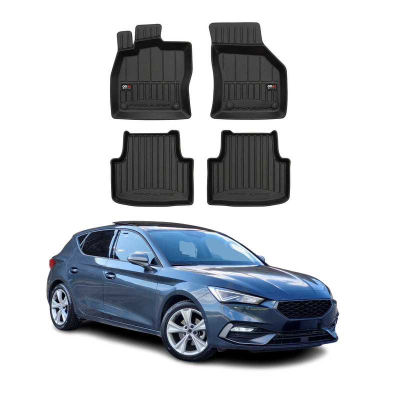 Tappetini Seat Leon 2020-2025 in TPE Nero 4 pezzi