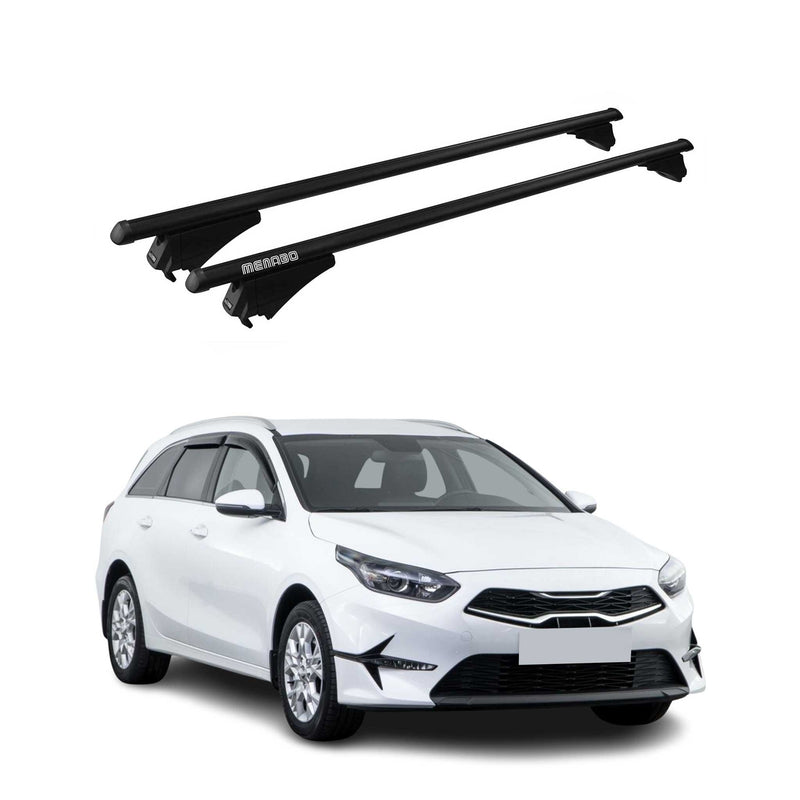 Portapacchi Menabo per Kia Ceed SportsWagon 2018-2025 ABE alluminio nero