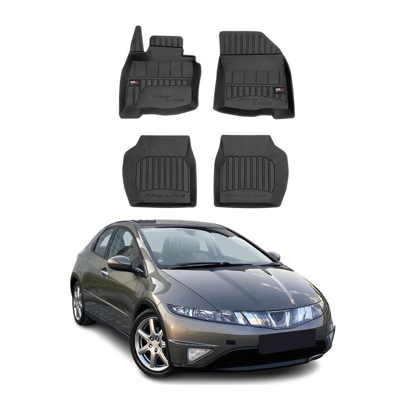 2005-2011 Honda Civic Hatchback Fußmatten TPE Schwarz 4 tlg