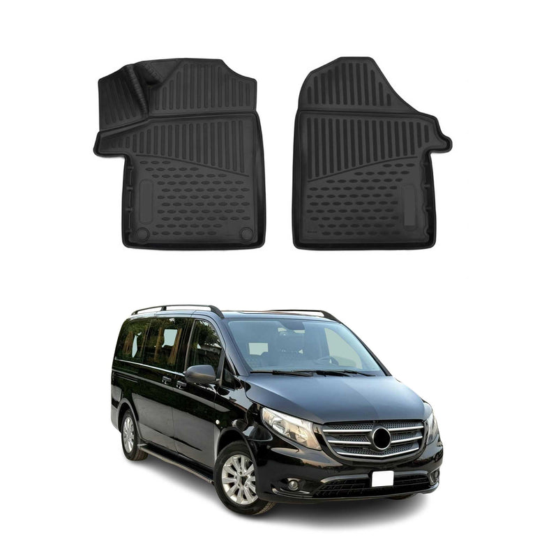 Tappetini Mercedes Vito W447 2014-2025 TPE Nero 2 pezzi