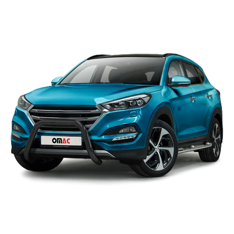 Protezione anteriore per Hyundai Tucson 2015-2020 con ABE acciaio nero