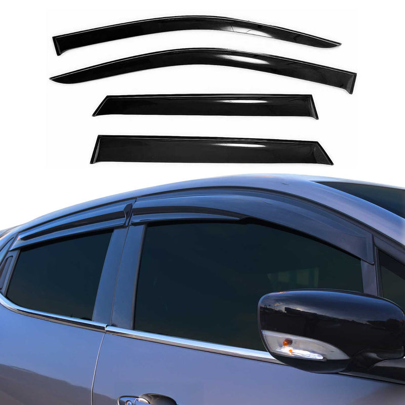 4 deflettori d'aria e deflettori antipioggia per Hyundai Sonata 2005-2010 in acrilico scuro