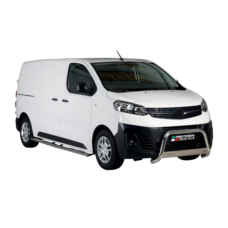 Minigonne laterali in acciaio inox per Opel Vivaro 2019-2025 L2 Grigio Medio