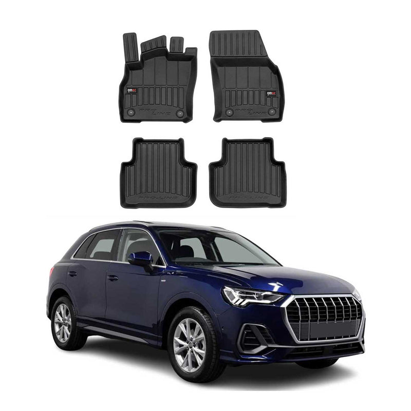 2018-2025 Audi Q3 Q3 Sportback Fußmatten TPE Schwarz 4 tlg