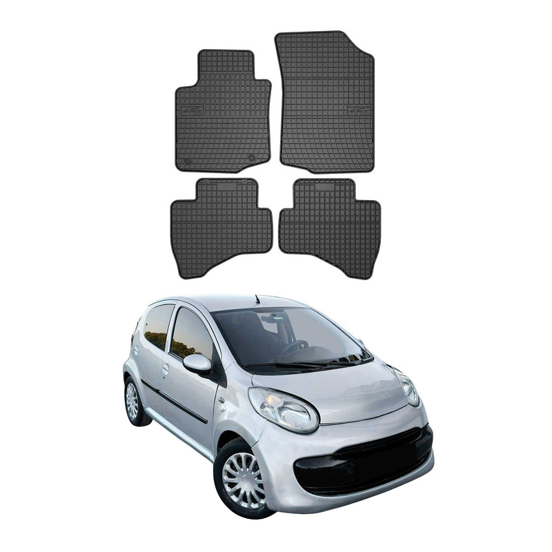 Tappetini in gomma Citroen C1 2005-2014 neri 4 pezzi