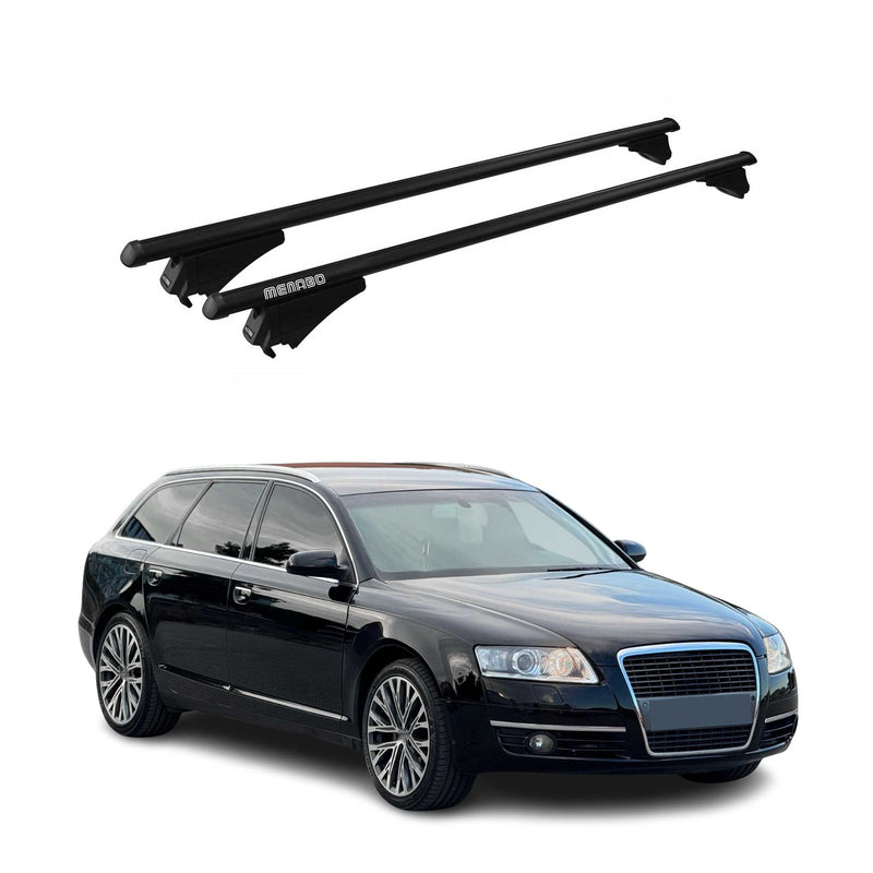 Barre portatutto Menabo per Audi A6 4F Avant 2004-2011 ABE alluminio nero 2x
