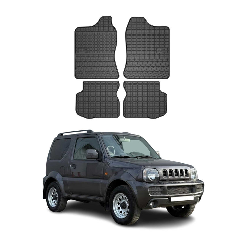 Tappetini in gomma neri per Suzuki Jimny 1998-2018, 4 pezzi