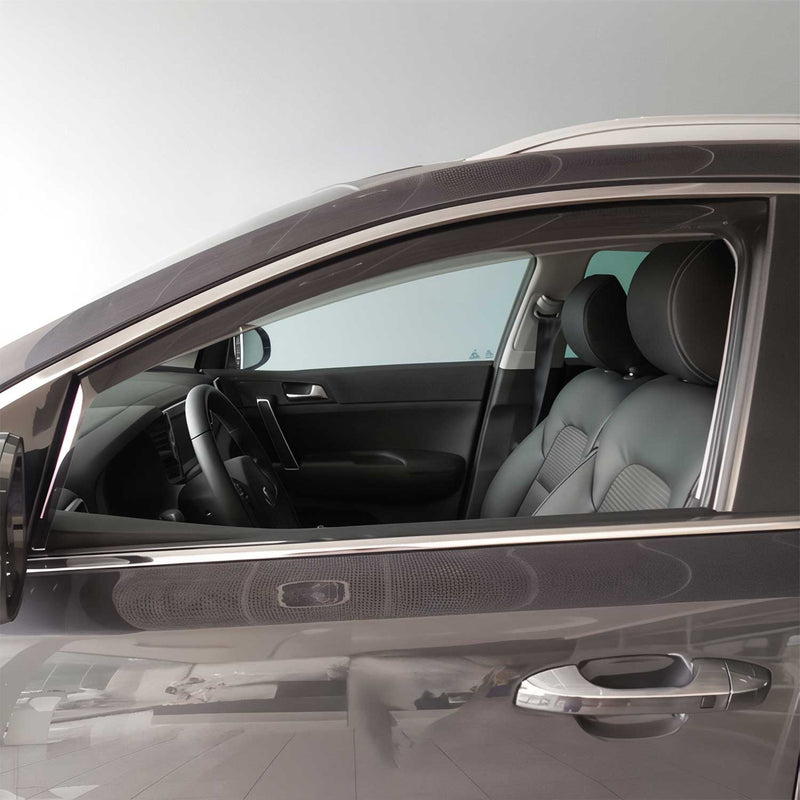 Deflettore antivento e antipioggia per Kia Sportage 2015-2021 in acrilico scuro, 2 pezzi