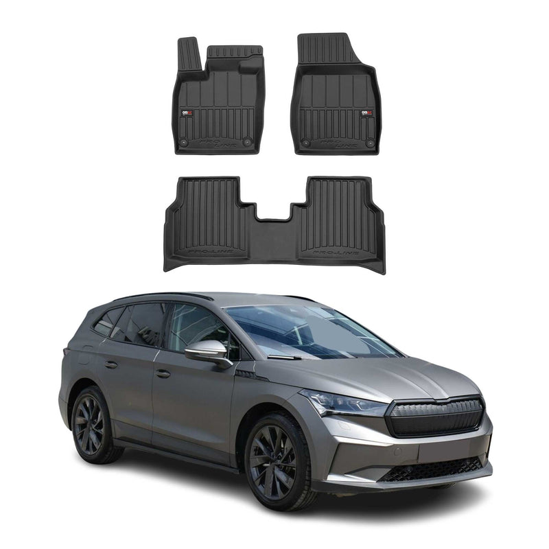 Tappetini Skoda Enyaq 2020-2025 in TPE nero, 4 pezzi
