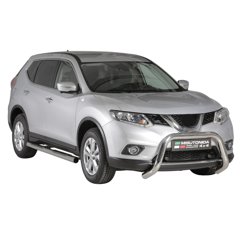 Protezione anteriore per Nissan X-Trail 2015-2017 ø76mm acciaio argento