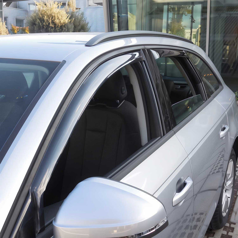 Deflettore antivento e antipioggia per Audi A4 Allroad B9 2016-2024 in plastica nera