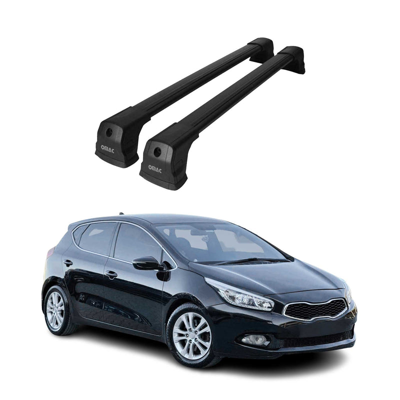Dachträger Gepäckträger für Kia Ceed JD 2012-2018 Schrägheck 5tür Alu Schwarz
