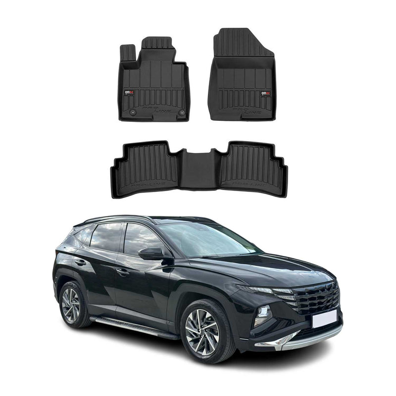 Tappetini Hyundai Tucson 2021-2025 in TPE nero, 4 pezzi