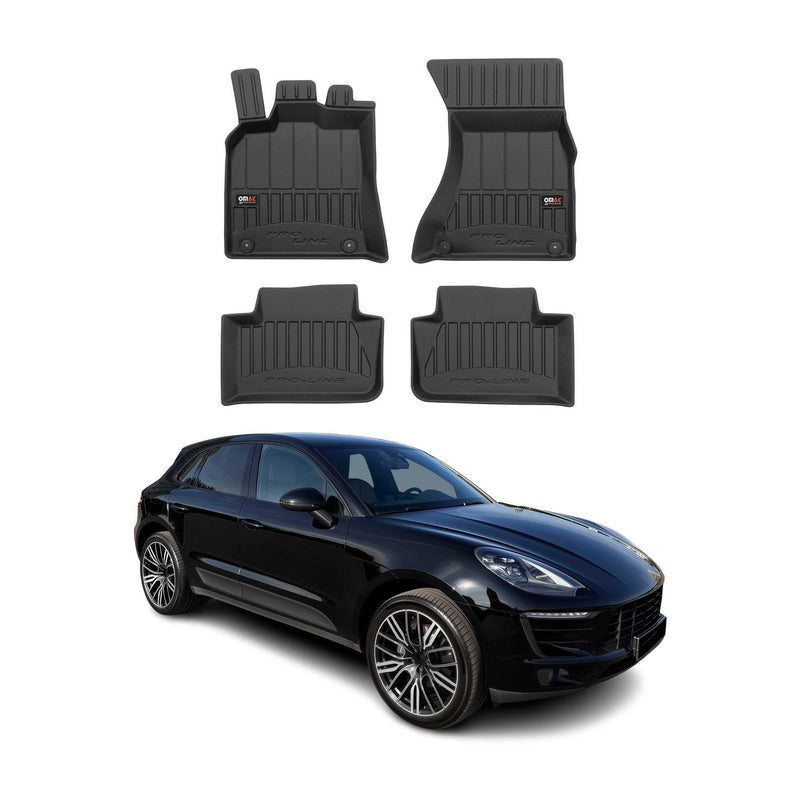 Tappetini Porsche Macan 95B 2014-2024 TPE Nero 4 pezzi.
