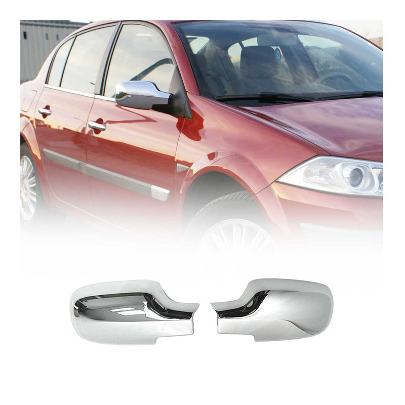 Calotte specchietti retrovisori per Renault Scenic 2003-2009 cromate ABS argento