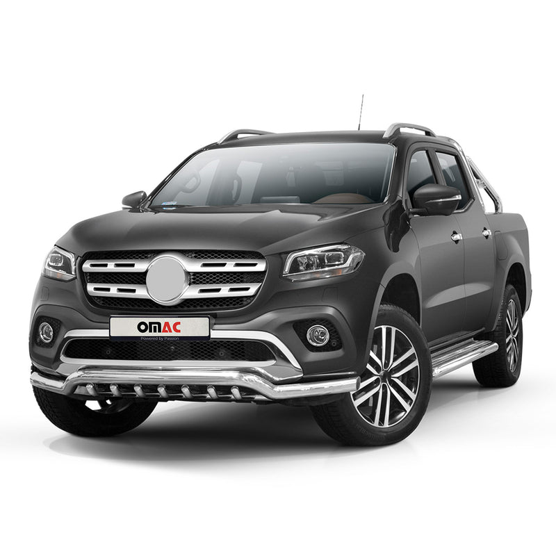 Barra di protezione anteriore per Mercedes Classe X 2017-2020 con ABE in acciaio argento