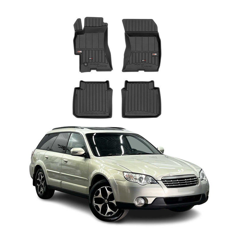 Tappetini Subaru Outback 2003-2009 in TPE nero, 4 pezzi