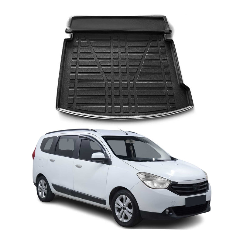 Vasca baule per Dacia Lodgy 2012-2024 5 porte in gomma TPE nera