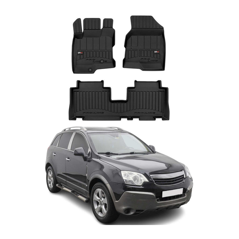 Tappetini Opel Antara 2006-2018 TPE Nero 3 pezzi