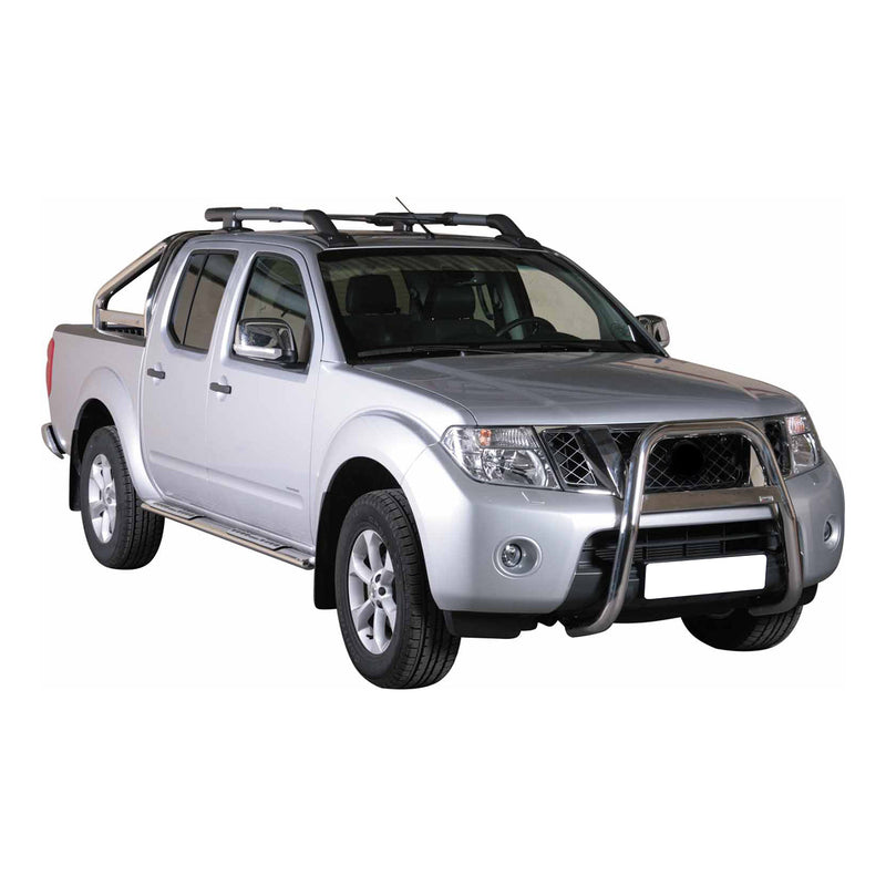 Minigonne laterali in acciaio per Nissan Navara Double Cab 2010-2014 Grigio