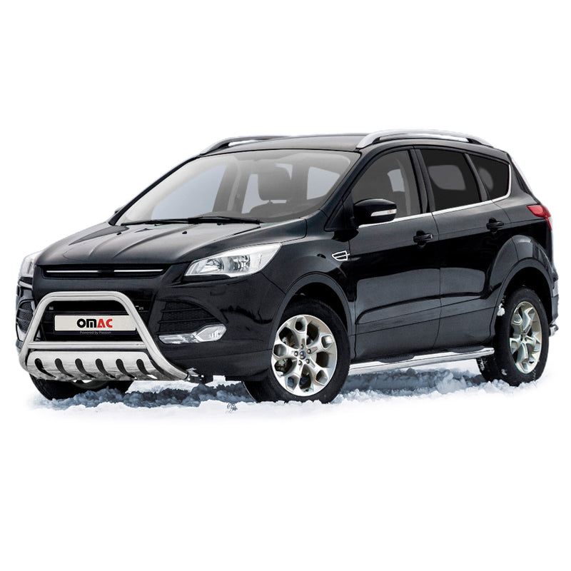 Protezione anteriore per Ford Kuga 2012-2017 con ABE in acciaio inox argento