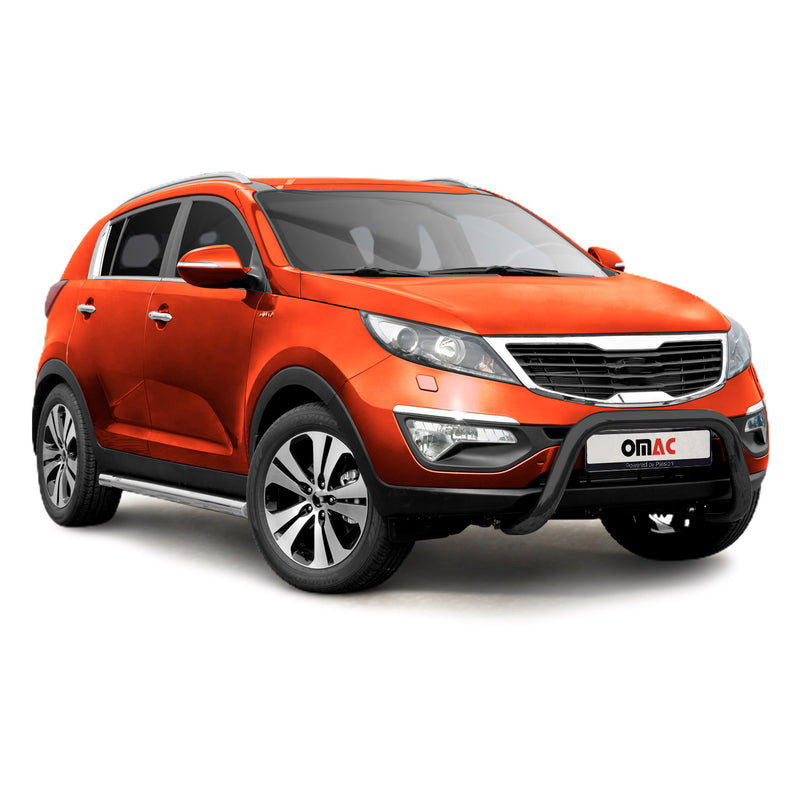 Barra di protezione anteriore in acciaio per Kia Sportage 2010-2015 con ABE Nero