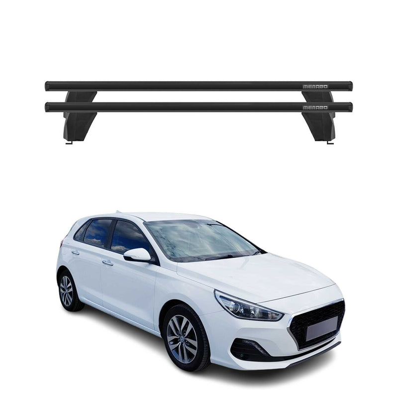 Menabo Dachträger Grundtäger für Hyundai i30 2016-2020 3tür 75kg Alu Schwarz 2x