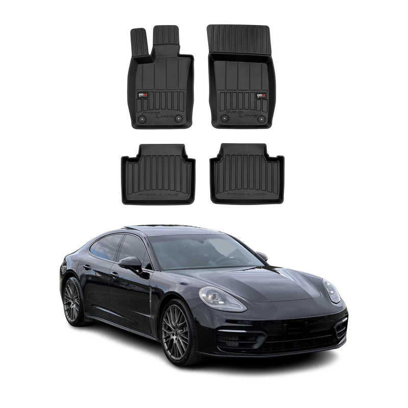 Tappetini Porsche Panamera 971 2017-2024 in TPE nero, 4 pezzi
