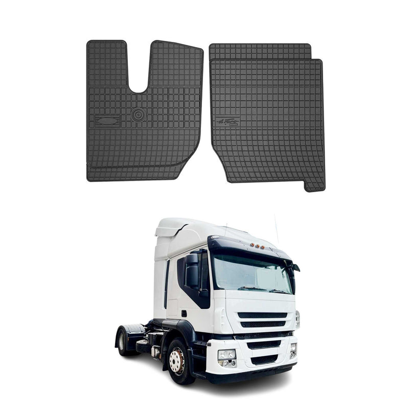 Tappetini in gomma neri per Iveco Stralis 2002-2019, 2 pezzi