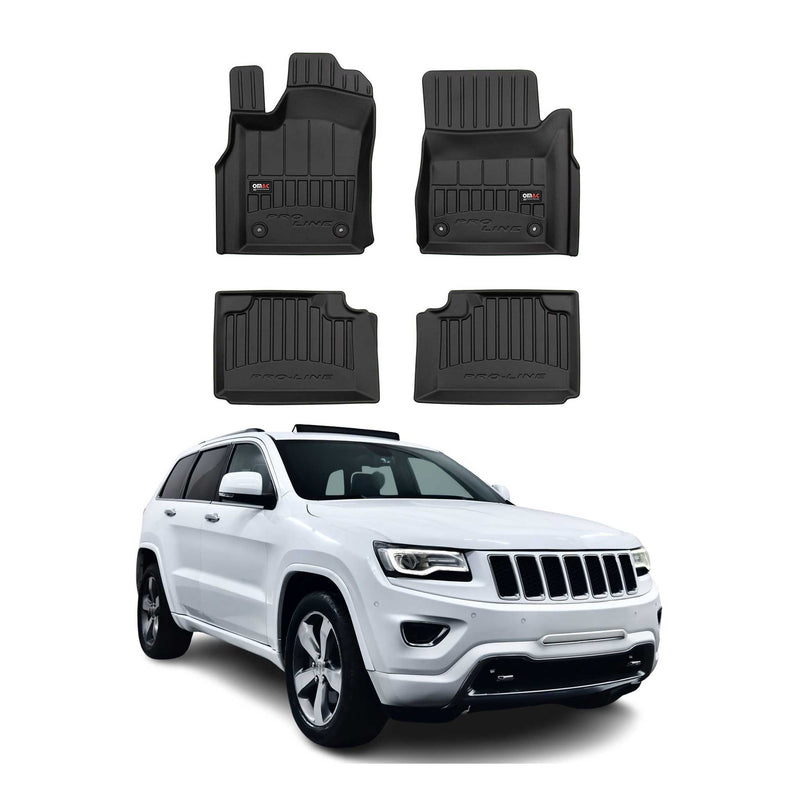 Tappetini in gomma OMAC per Jeep Grand Cherokee 2013-2015, neri, di alta qualità, 4 pezzi