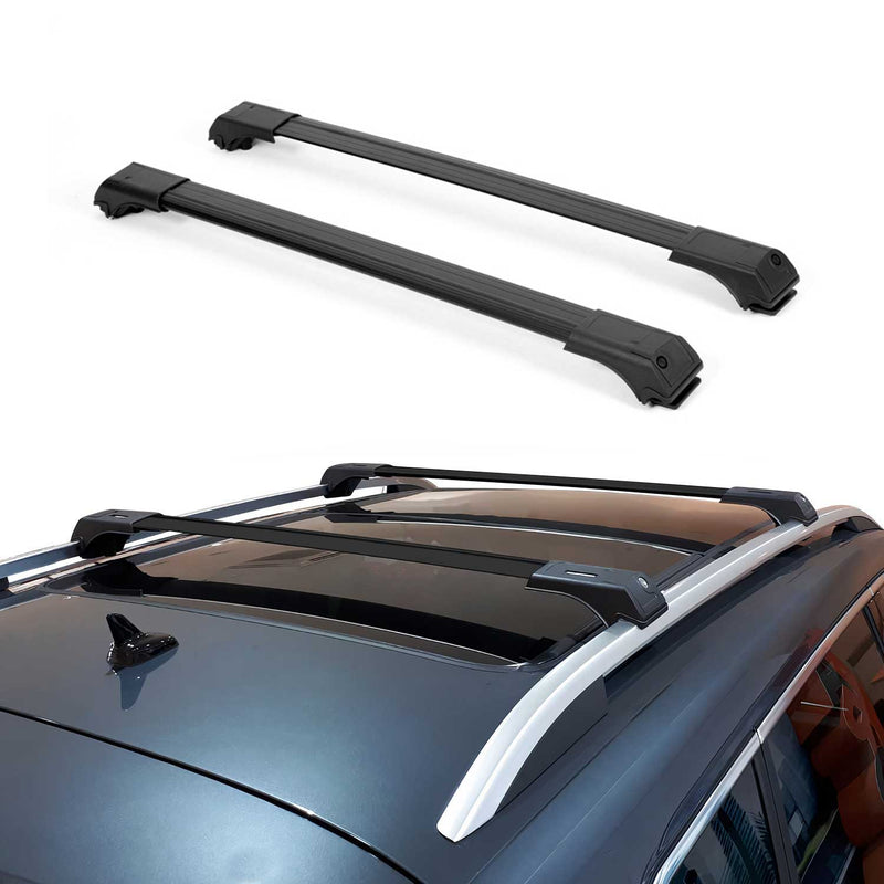 Barre portatutto da tetto nere per Land Rover Freelander L314 1998-2006