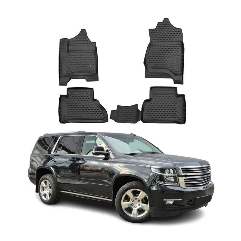 Tappetini Chevrolet Tahoe 2015-2024 in TPE nero, 4 pezzi