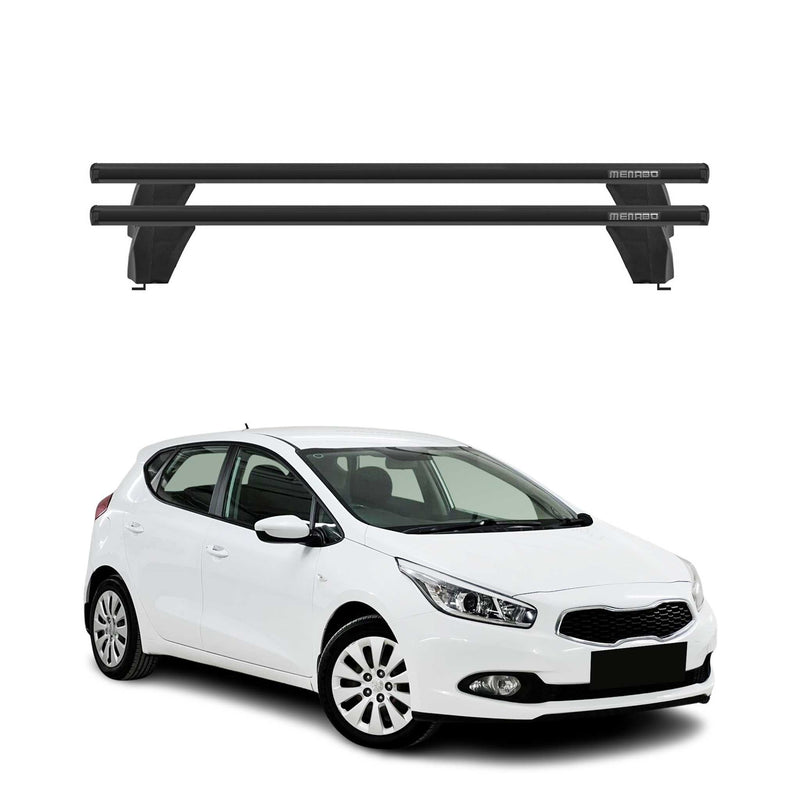 Base portapacchi Menabo per Kia Ceed 2012-2018, barra trasversale ABE in alluminio nero