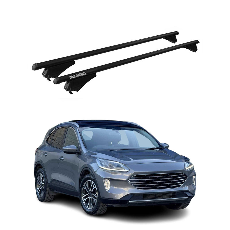 Portapacchi Menabo per Ford Kuga 2019-2025 ABE alluminio nero 2 pezzi