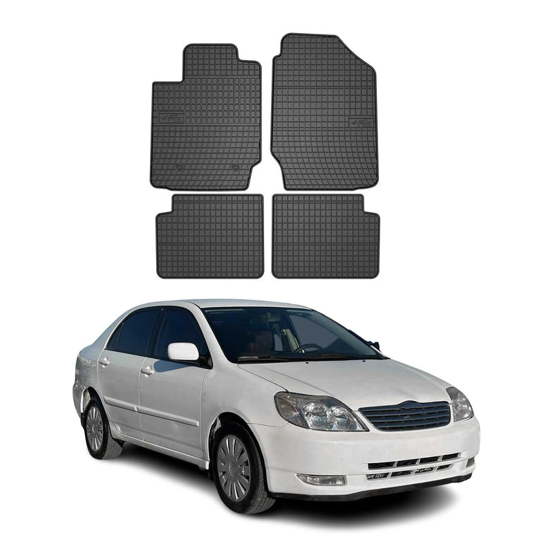 2002-2007 Toyota Corolla E120 Fußmatten Gummi Schwarz 4 tlg