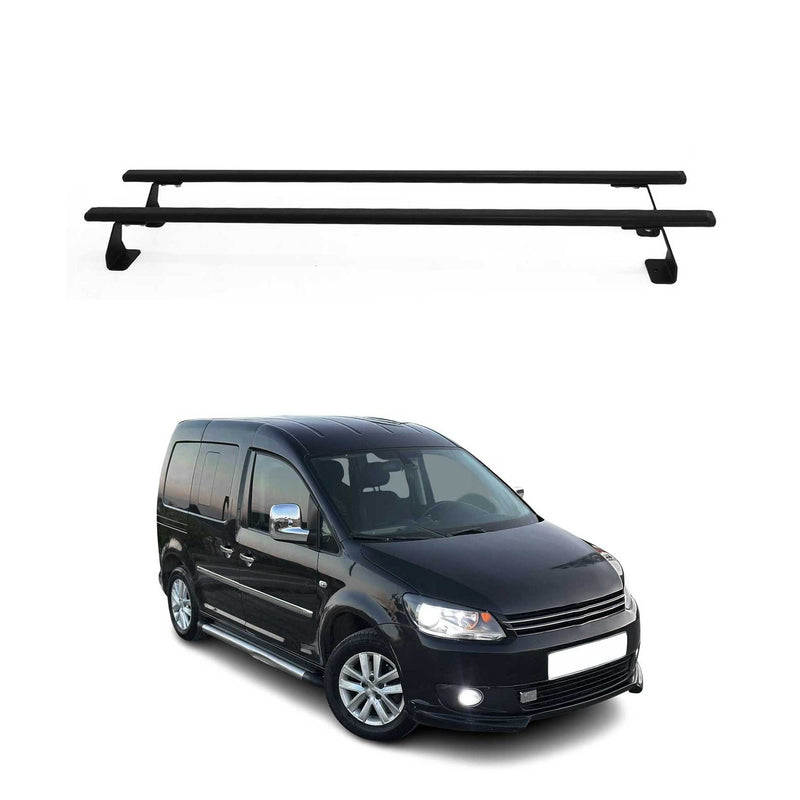 Dachträger Gepäckträger Relingträger für VW Caddy 2003-2015 Metall Schwarz 2tlg