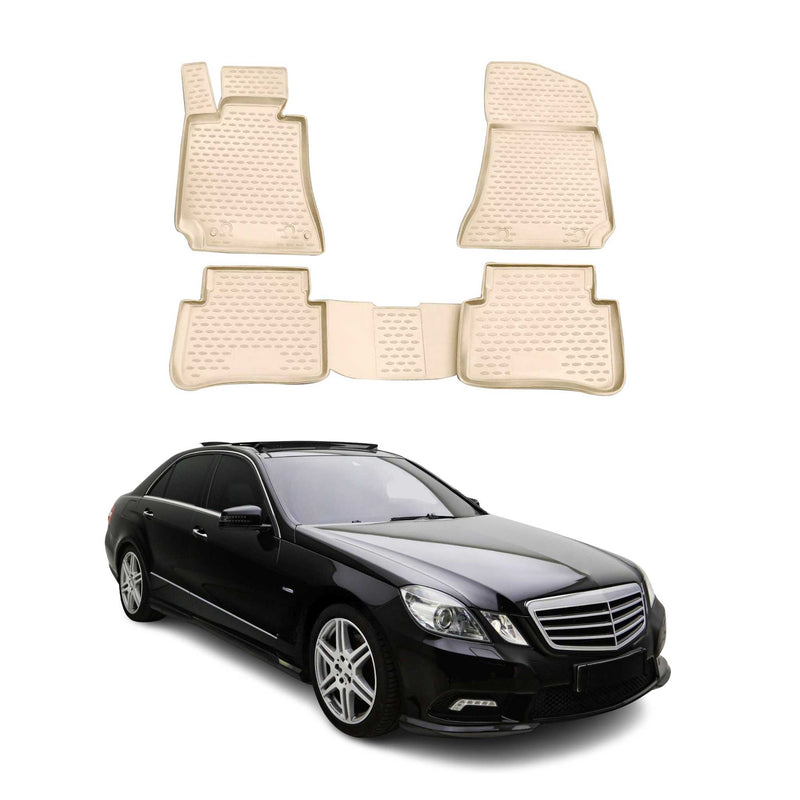 Tappetini Mercedes Classe E W212 2009-2016 TPE beige 4 pezzi